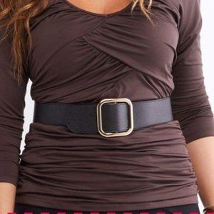Ruby Ribbon Brown Belt and Two Buckles #1490